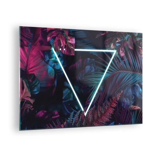 Quadro su vetro - Giardino in stile discoteca - 70x50 cm