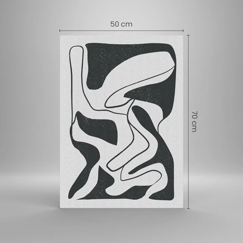 Quadro su vetro - Gioco astratto nel labirinto - 50x70 cm