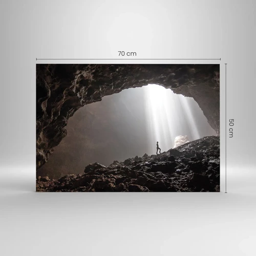 Quadro su vetro - Grotta luminosa - 70x50 cm