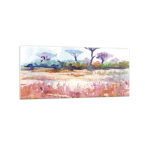 Quadro su vetro - I colori della savana - 120x50 cm