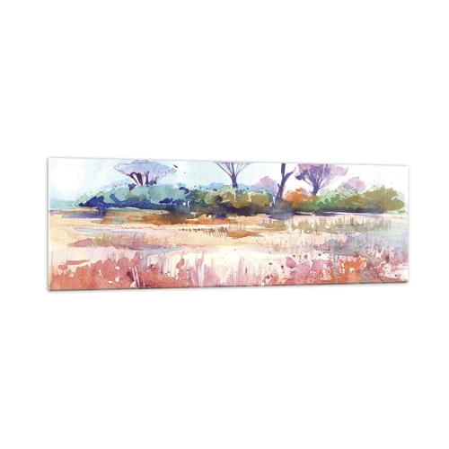 Quadro su vetro - I colori della savana - 160x50 cm