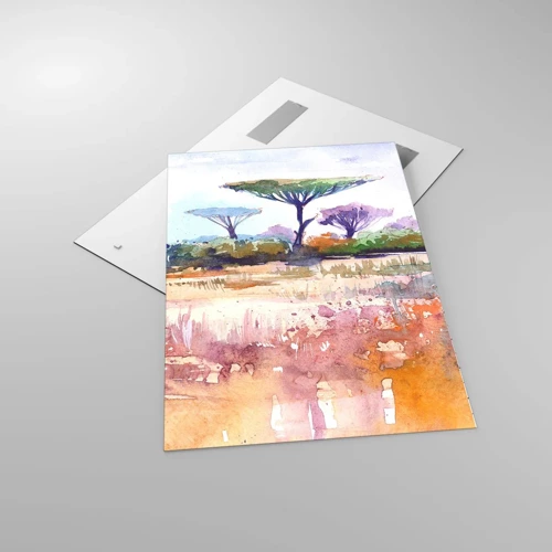 Quadro su vetro - I colori della savana - 70x100 cm