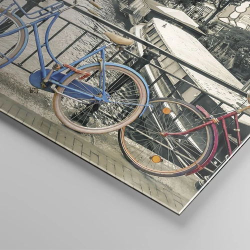 Quadro su vetro - I colori delle strade di Amsterdam - 60x60 cm