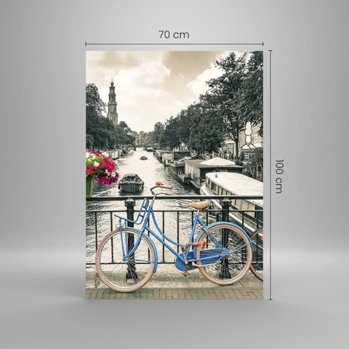 Quadro su vetro - I colori delle strade di Amsterdam - 70x100 cm