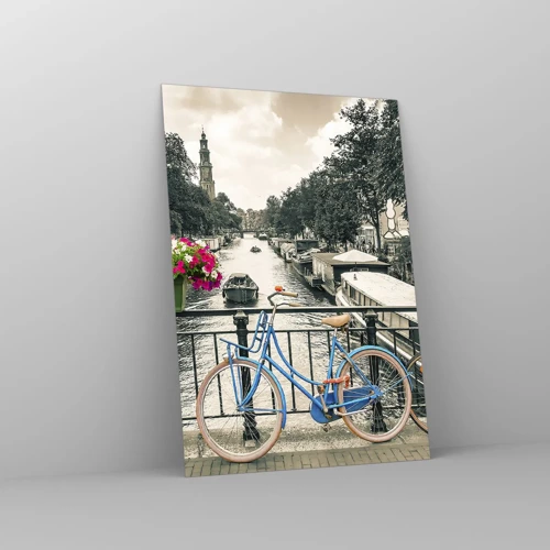 Quadro su vetro - I colori delle strade di Amsterdam - 70x100 cm