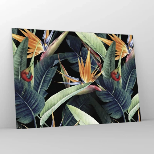 Quadro su vetro - I fiori fiammeggianti dei tropici - 100x70 cm