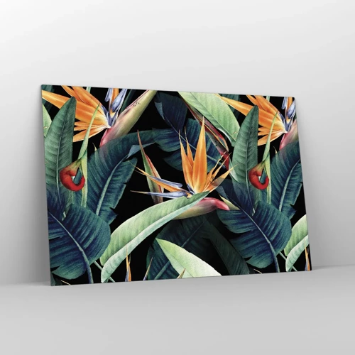 Quadro su vetro - I fiori fiammeggianti dei tropici - 120x80 cm