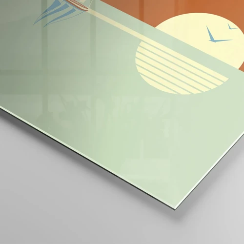 Quadro su vetro - Ideale paesaggio marittimo - 160x50 cm