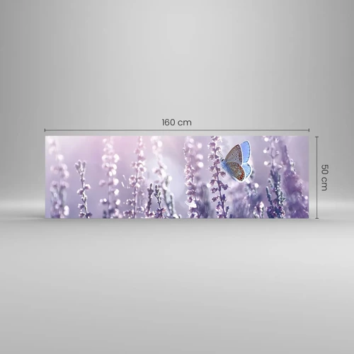 Quadro su vetro - Il bacio della farfalla - 160x50 cm