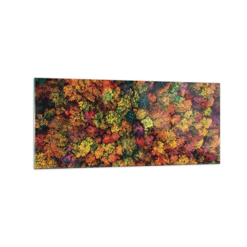 Quadro su vetro - Il bouquet degli alberi d'autunno - 120x50 cm