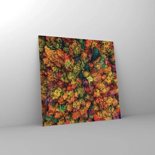 Quadro su vetro - Il bouquet degli alberi d'autunno - 70x70 cm