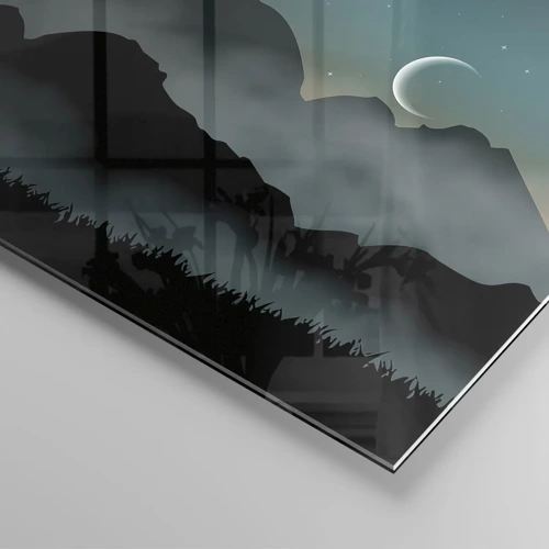 Quadro su vetro - Il carnevale di una notte stellata - 80x120 cm