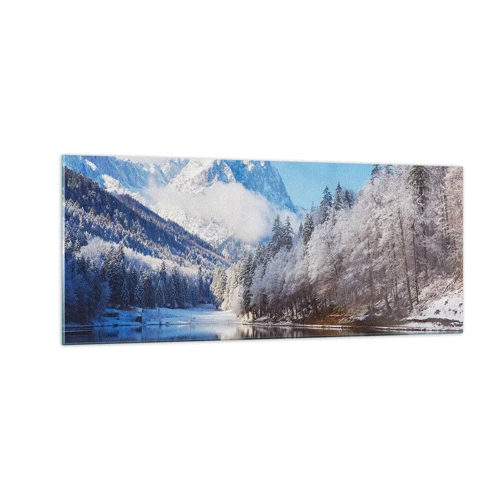 Quadro su vetro - Il custode innevato - 100x40 cm