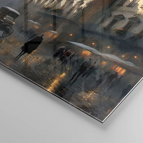 Quadro su vetro - Il fascino delle sere di Praga - 40x40 cm