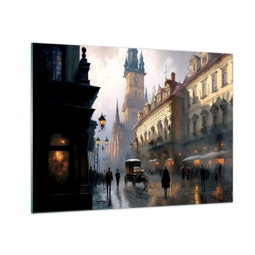Quadro su vetro - Il fascino delle sere di Praga - 70x50 cm
