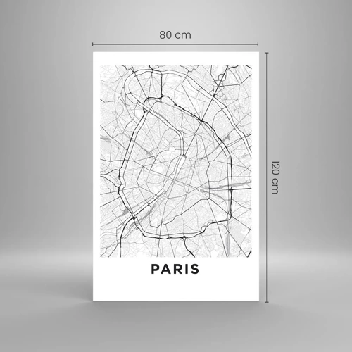 Quadro su vetro - Il fiore di Parigi - 80x120 cm