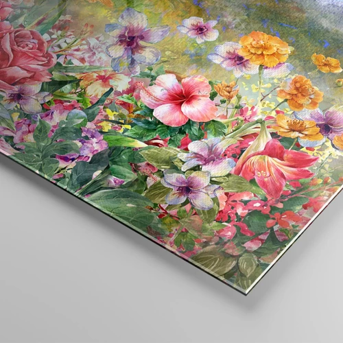 Quadro su vetro - Il giardino impazzito - 120x80 cm