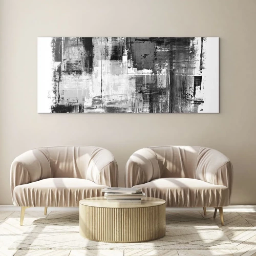 Quadro su vetro - Il grigio è bello - 100x40 cm