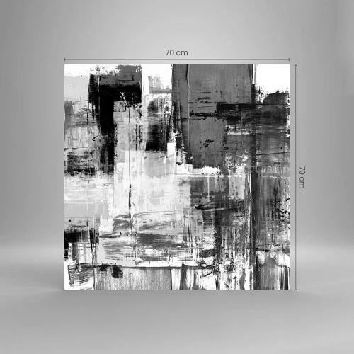 Quadro su vetro - Il grigio è bello - 70x70 cm