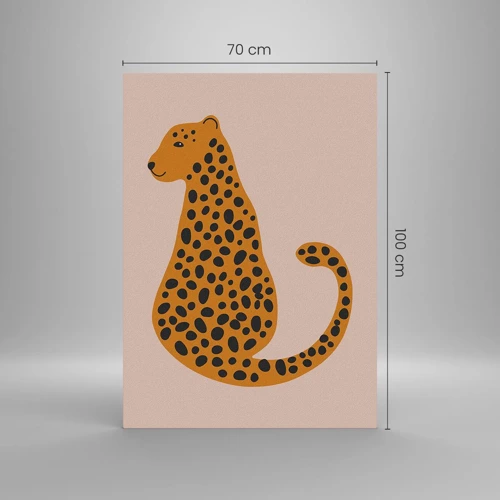 Quadro su vetro - Il leopardo è un motivo di moda - 70x100 cm