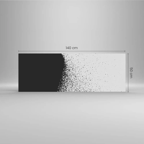 Quadro su vetro - Il movimento delle particelle - 140x50 cm
