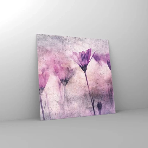 Quadro su vetro - Il sogno dei fiori - 60x60 cm