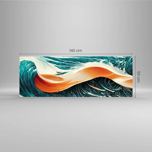 Quadro su vetro - Il sogno del surfista - 140x50 cm