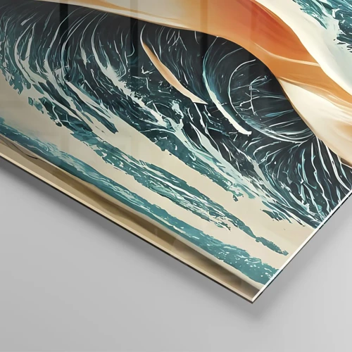 Quadro su vetro - Il sogno del surfista - 140x50 cm