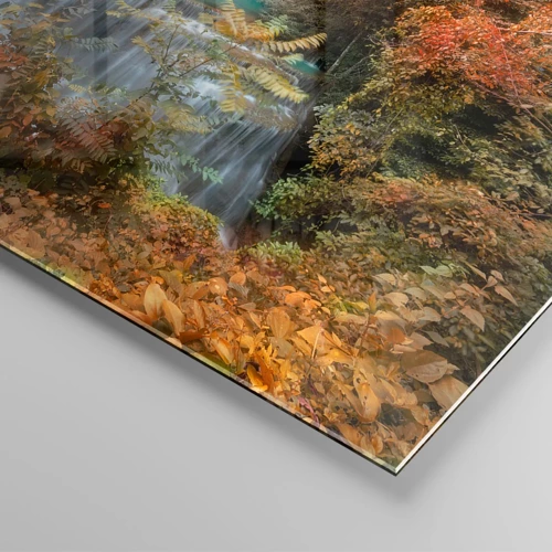Quadro su vetro - Il tesoro nascosto nel bosco - 140x50 cm