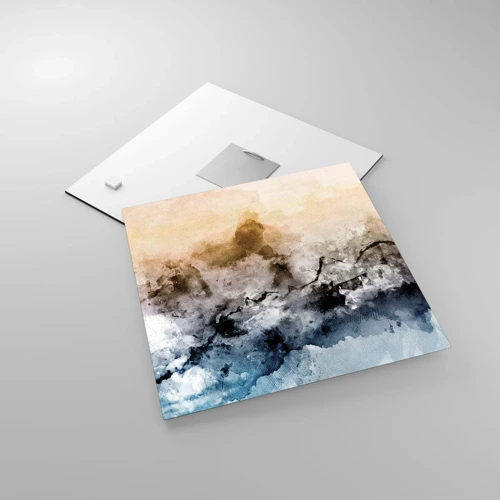 Quadro su vetro - Immersi in una nuvola di nebbia - 30x30 cm