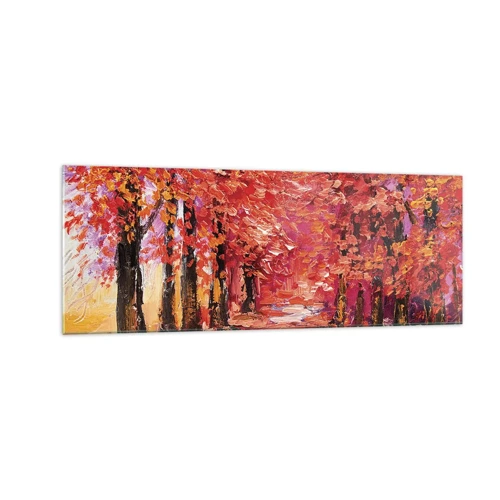 Quadro su vetro - Impressione d'autunno - 140x50 cm