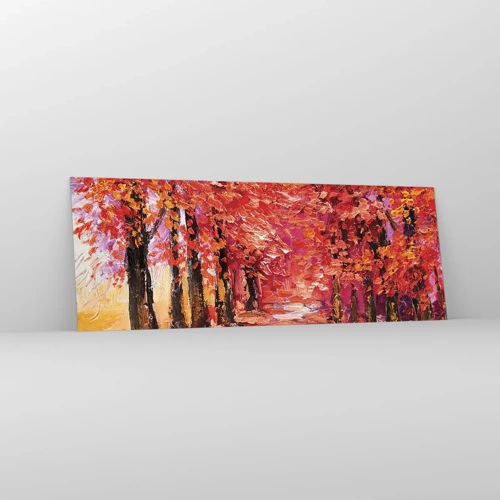 Quadro su vetro - Impressione d'autunno - 140x50 cm