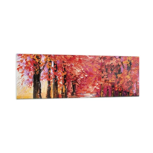 Quadro su vetro - Impressione d'autunno - 160x50 cm