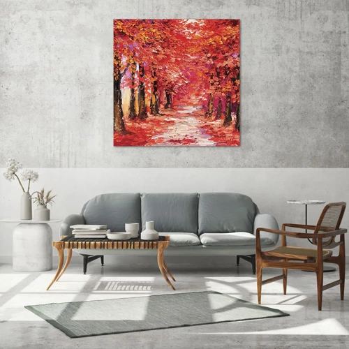Quadro su vetro - Impressione d'autunno - 30x30 cm