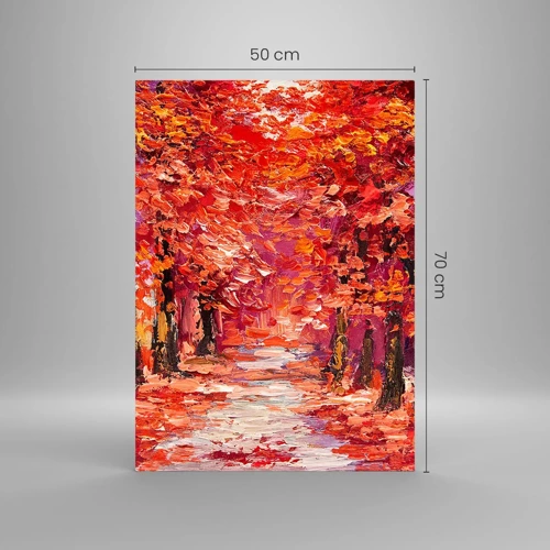 Quadro su vetro - Impressione d'autunno - 50x70 cm