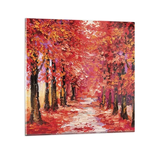 Quadro su vetro - Impressione d'autunno - 70x70 cm