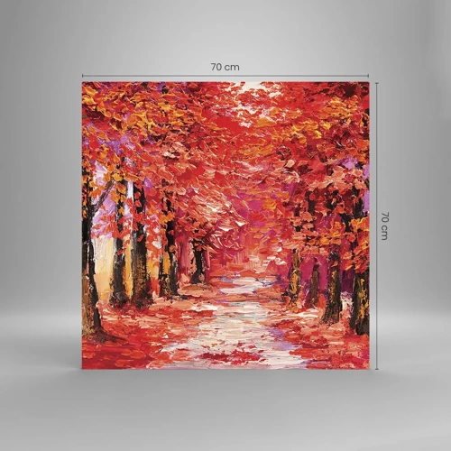 Quadro su vetro - Impressione d'autunno - 70x70 cm