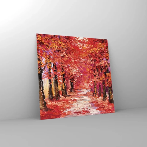 Quadro su vetro - Impressione d'autunno - 70x70 cm