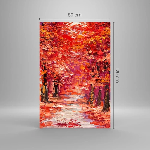 Quadro su vetro - Impressione d'autunno - 80x120 cm