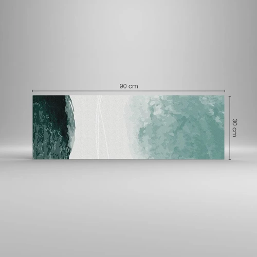 Quadro su vetro - Incontro con la nebbia - 90x30 cm