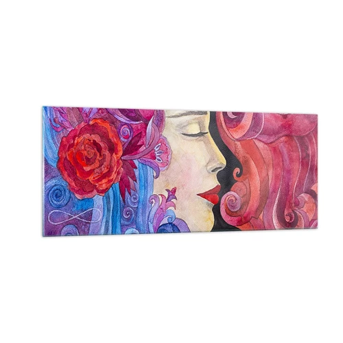 Quadro su vetro - L'Art Nouveau è sempre viva - 100x40 cm