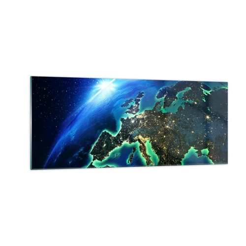 Quadro su vetro - L'Europa scintillante - 100x40 cm
