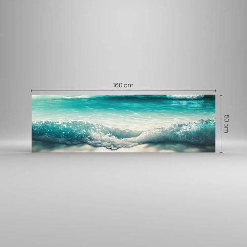 Quadro su vetro - La calma dell'oceano - 160x50 cm