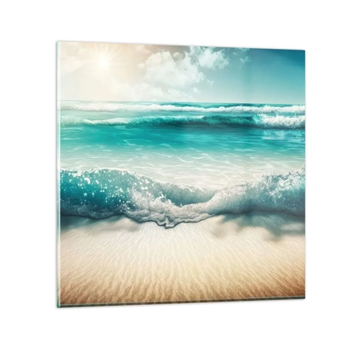 Quadro su vetro - La calma dell'oceano - 30x30 cm