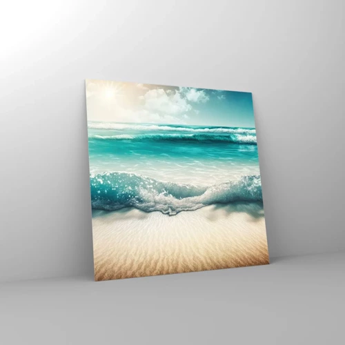 Quadro su vetro - La calma dell'oceano - 40x40 cm