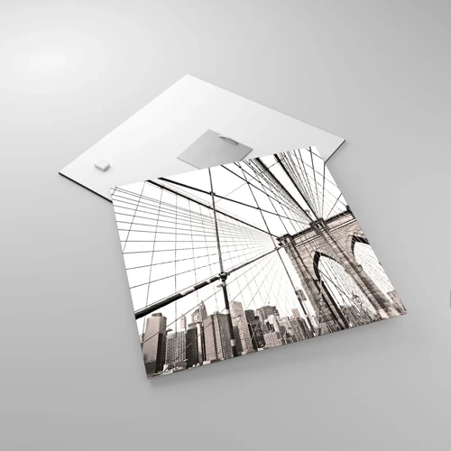 Quadro su vetro - La cattedrale di New York - 30x30 cm