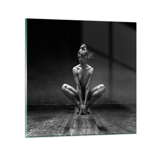 Quadro su vetro - La concentrazione dell'energia della danza - 70x70 cm