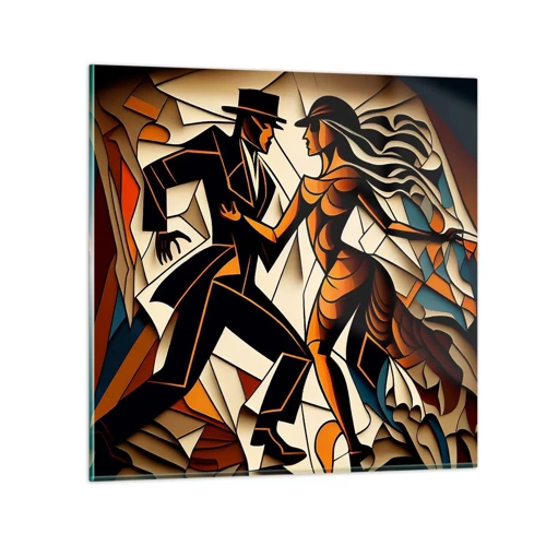 Quadro su vetro - La danza della passione - 50x50 cm