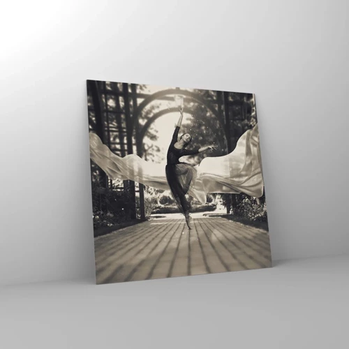 Quadro su vetro - La danza dello spirito del giardino - 40x40 cm