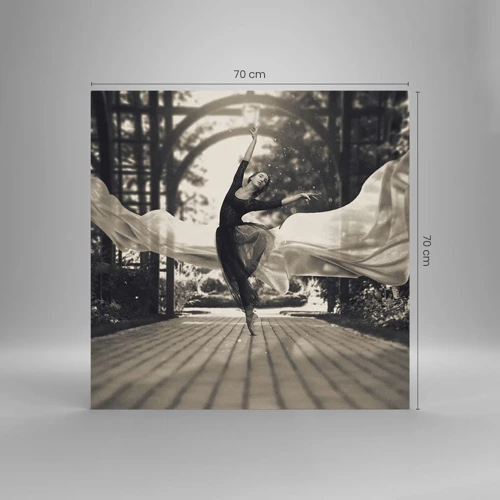 Quadro su vetro - La danza dello spirito del giardino - 70x70 cm